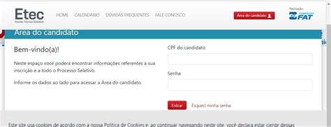sis área do candidato.